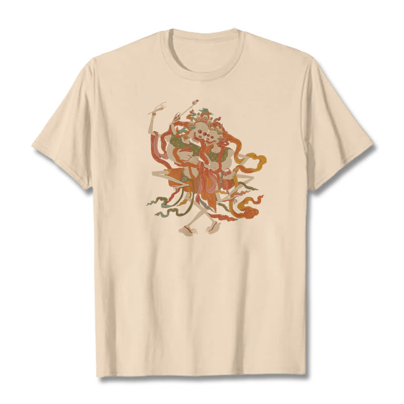 Nimara Ritual Tibetan Colorful The Lord Of The Corpse Forest Pattern Tee T-shirt