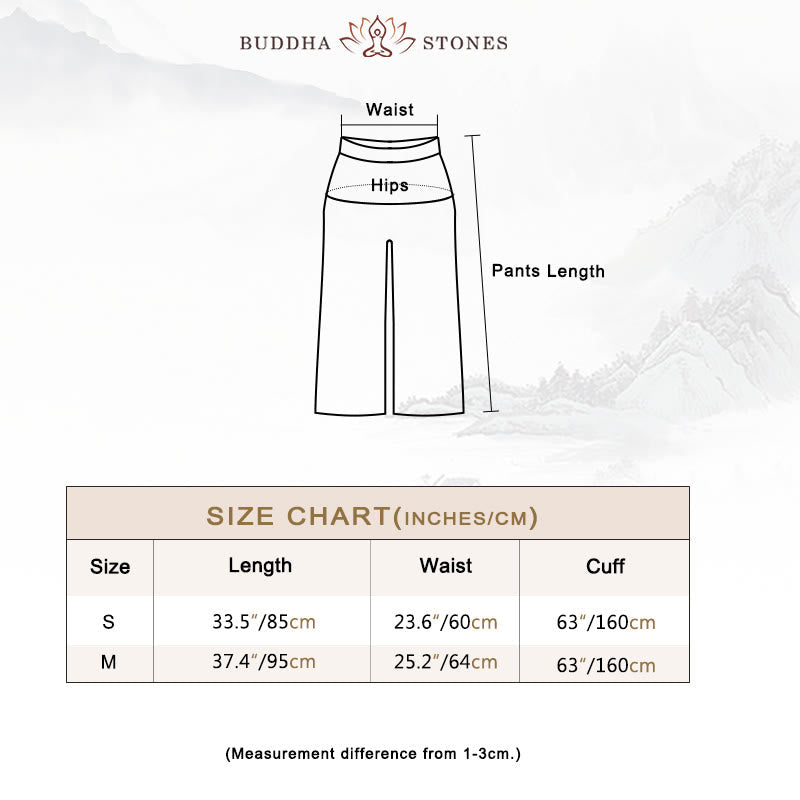 Nimara Ritual Women Casual Loose Cotton Linen Wide Leg Pants For Yoga Dance