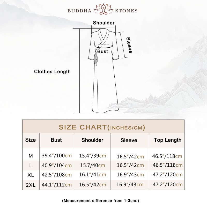 Nimara Ritual Hanfu Style Midi Dress Wide Leg Pants Meditation Zen Practice Yoga Dance Clothing