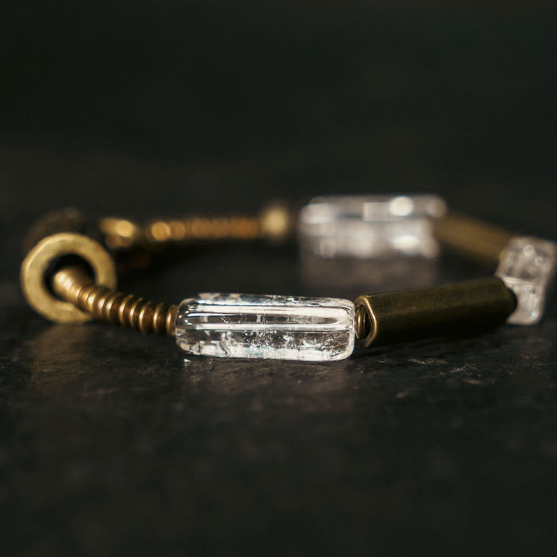 Nimara Ritual Copper Square White Crystal Luck Bracelet