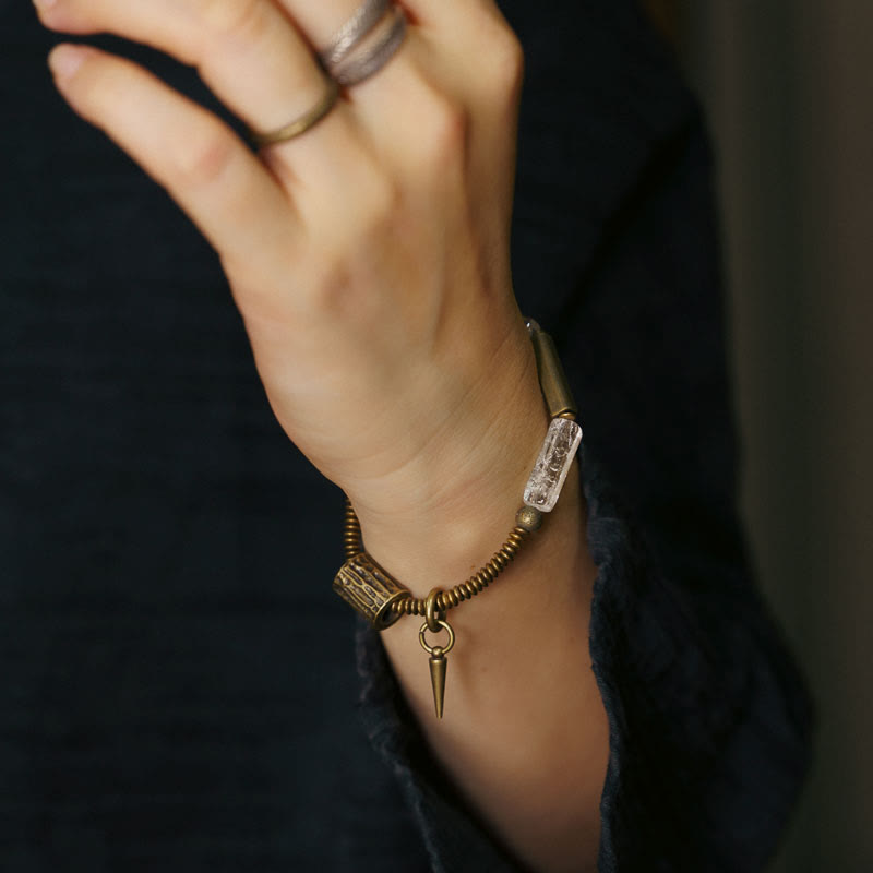 Nimara Ritual Copper Square White Crystal Luck Bracelet