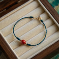 Nimara Ritual Handmade String Cinnabar Buckle Blessing Bracelet