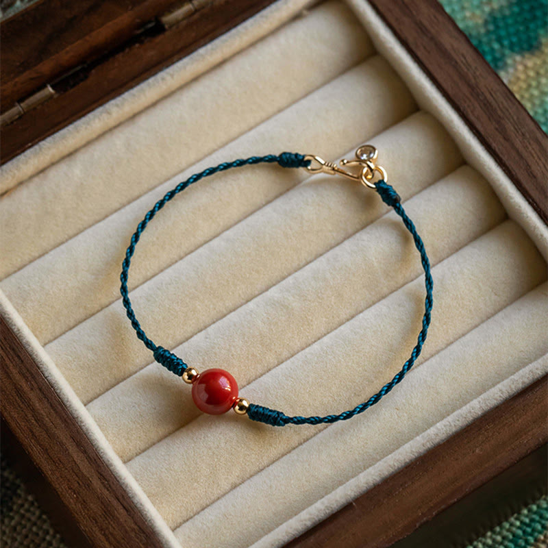Nimara Ritual Handmade String Cinnabar Buckle Blessing Bracelet