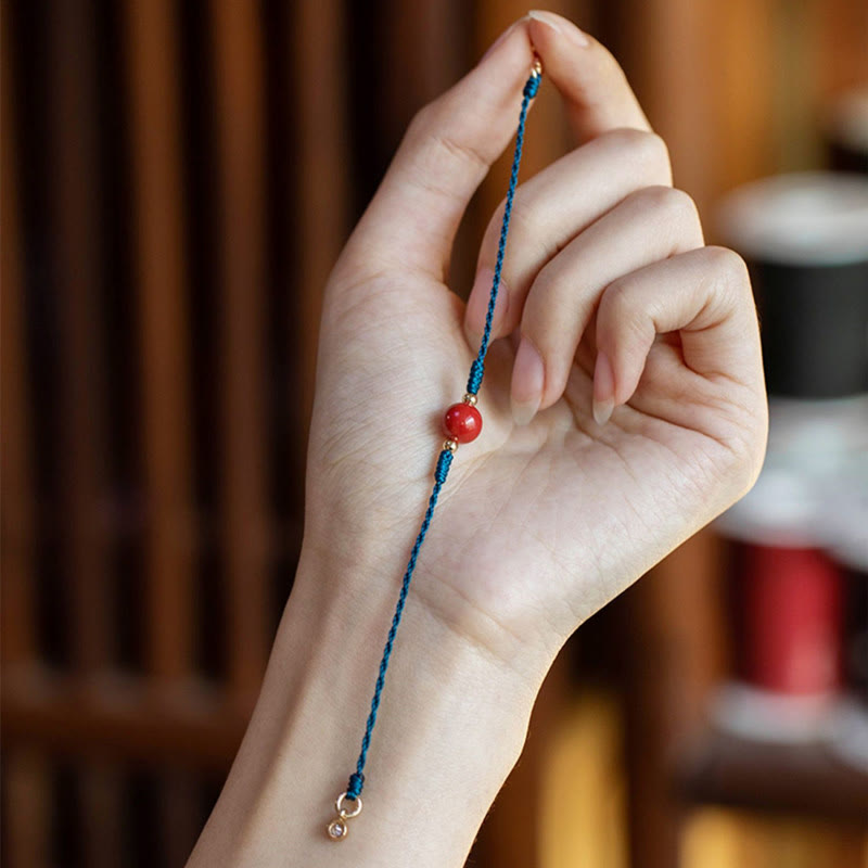 Nimara Ritual Handmade String Cinnabar Buckle Blessing Bracelet