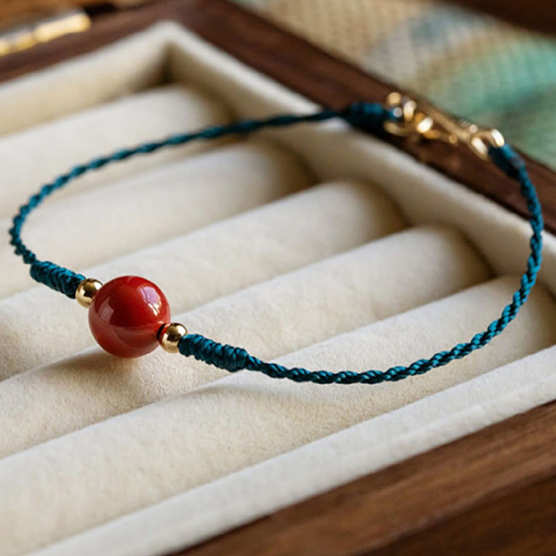 Nimara Ritual Handmade String Cinnabar Buckle Blessing Bracelet