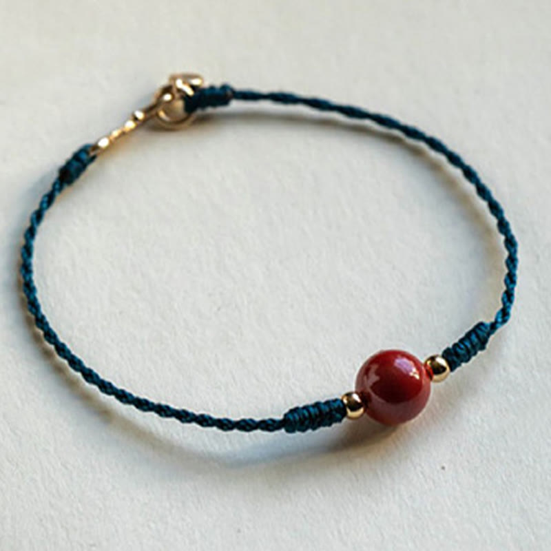 Nimara Ritual Handmade String Cinnabar Buckle Blessing Bracelet