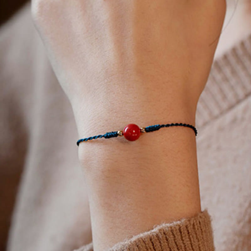 Nimara Ritual Handmade String Cinnabar Buckle Blessing Bracelet