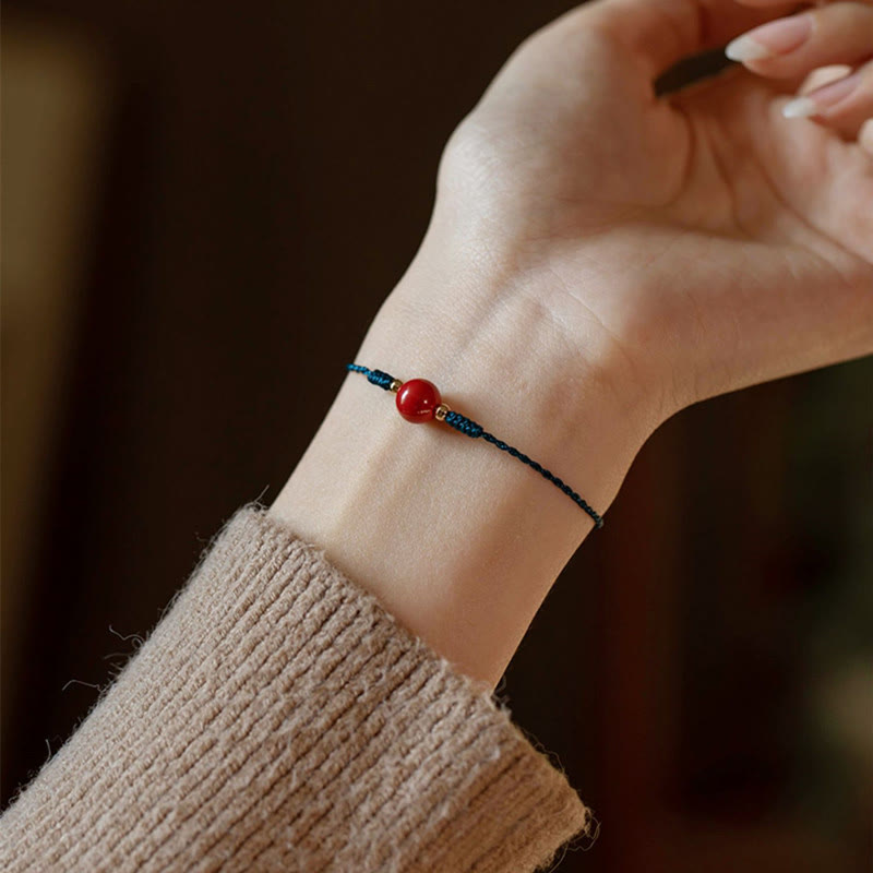 Nimara Ritual Handmade String Cinnabar Buckle Blessing Bracelet