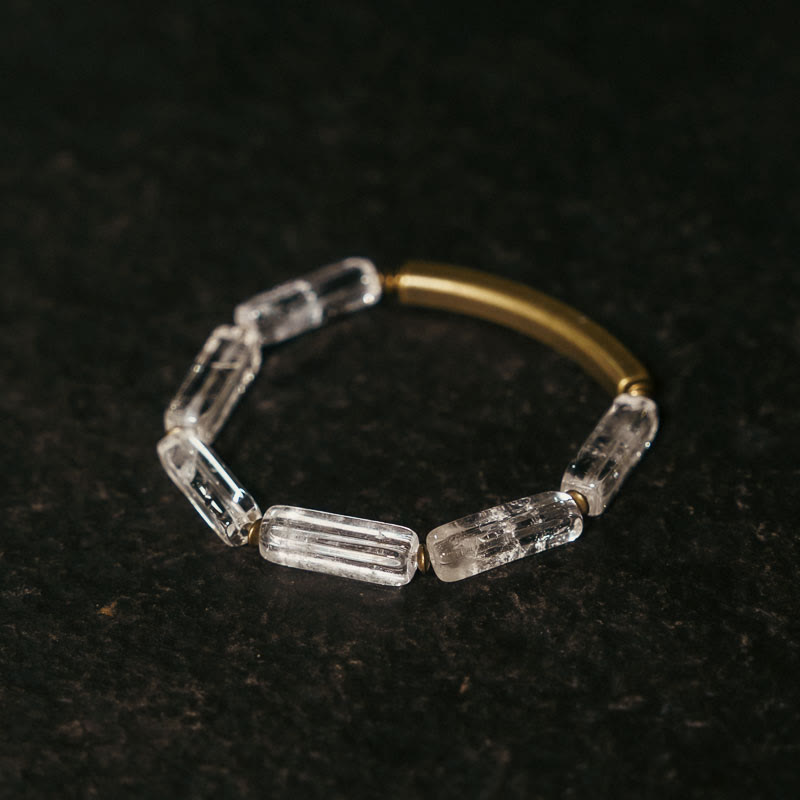Nimara Ritual Square White Crystal Copper Luck Healing Bracelet