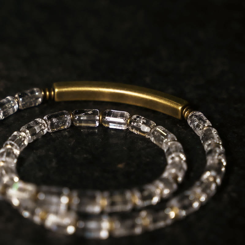 Nimara Ritual Square White Crystal Copper Luck Bracelet
