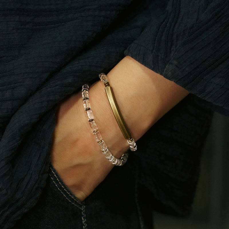 Nimara Ritual Square White Crystal Copper Luck Bracelet