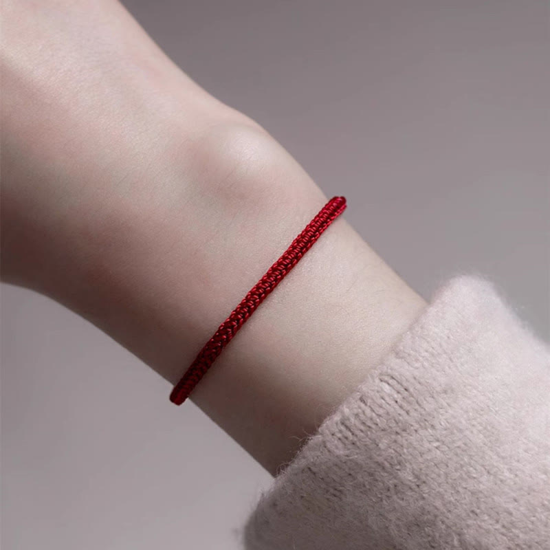 Love Strength Red String Jade Bracelet
