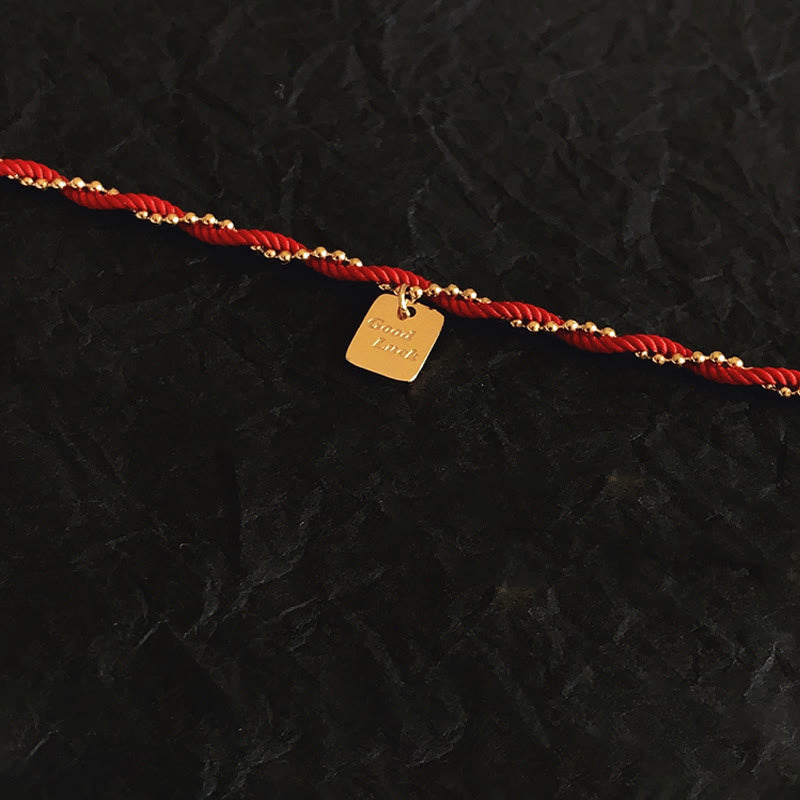 Nimara Ritual Red String Gold Plated Copper Good Luck Strength Bracelet