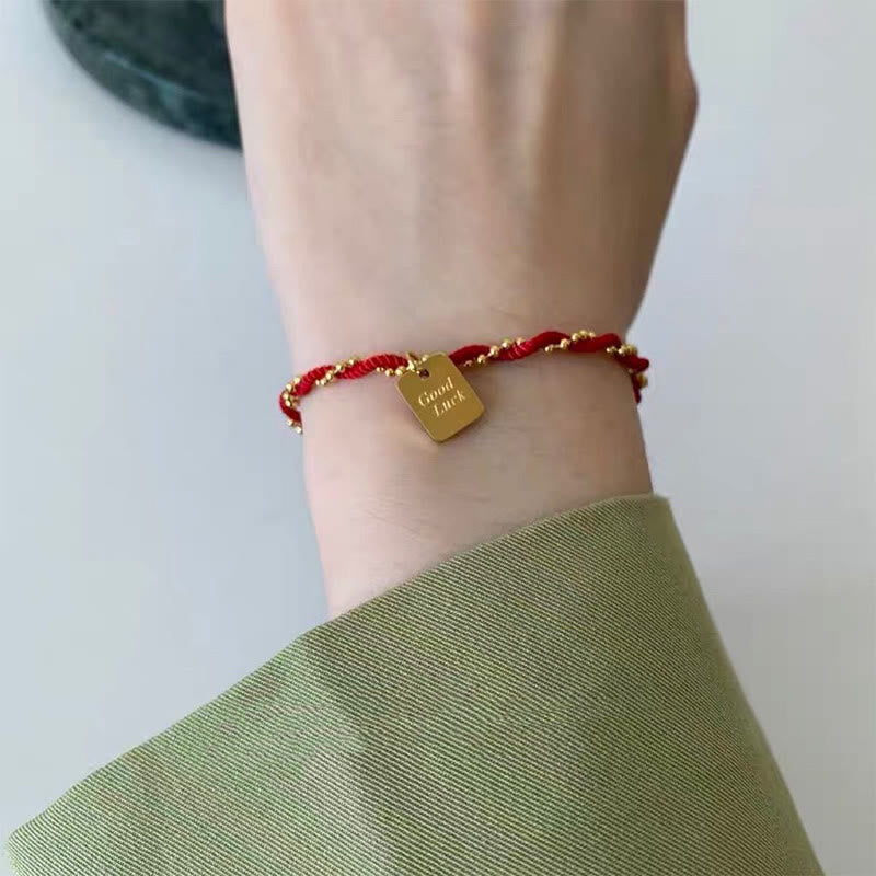 Nimara Ritual Red String Gold Plated Copper Good Luck Strength Bracelet