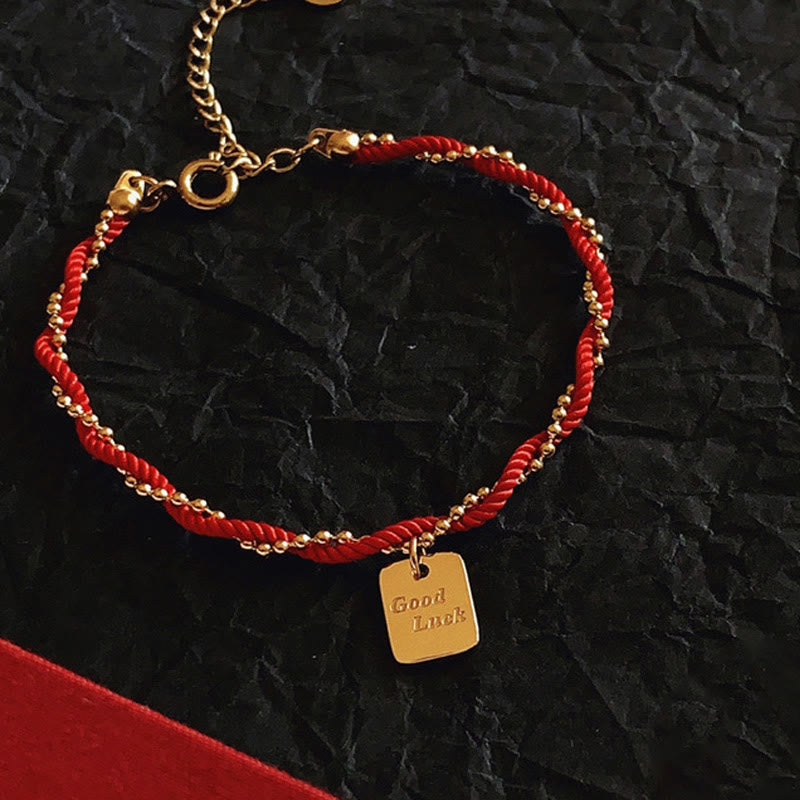 Nimara Ritual Red String Gold Plated Copper Good Luck Strength Bracelet