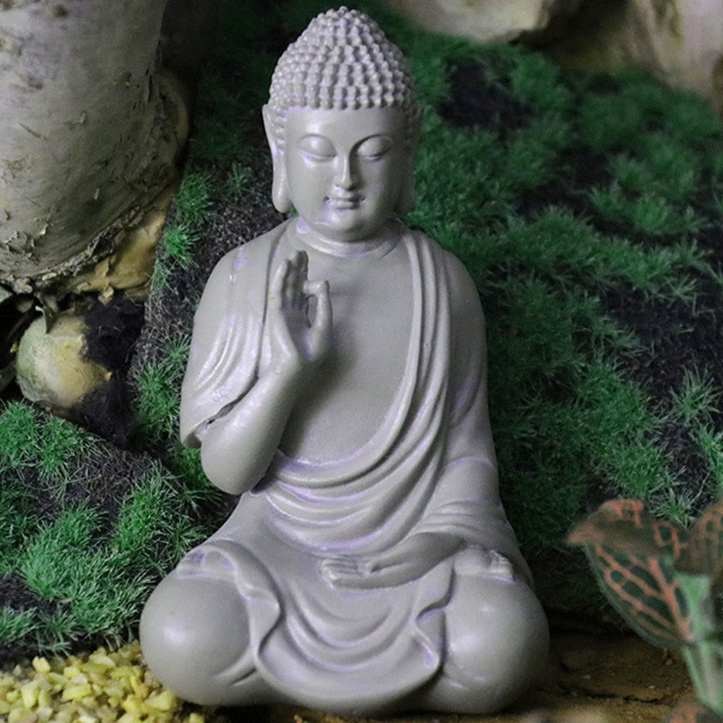 Nimara Ritual Small Meditation Prayer Resin Buddha Statue Compassion Home Desk Decoration