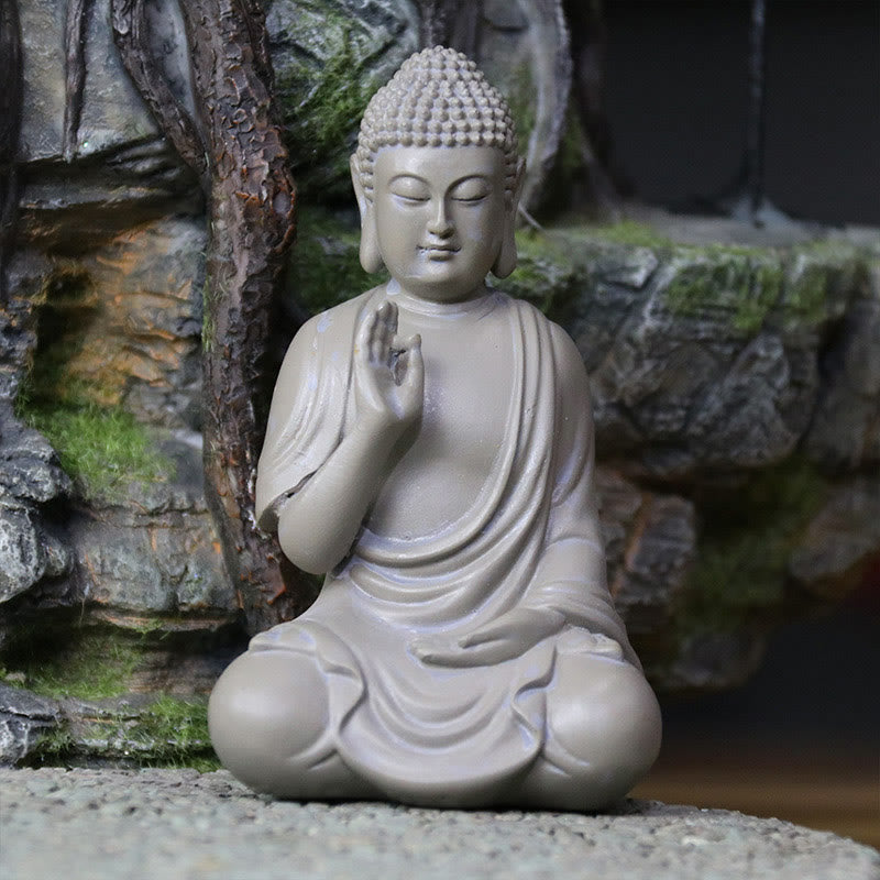 Nimara Ritual Small Meditation Prayer Resin Buddha Statue Compassion Home Desk Decoration