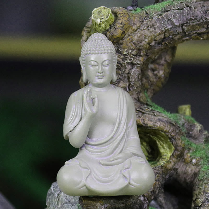 Nimara Ritual Small Meditation Prayer Resin Buddha Statue Compassion Home Desk Decoration