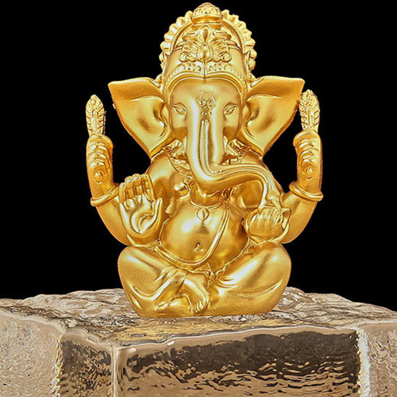 Nimara Ritual Ganesh Ganpati Elephant Statue Transformation Home Resin Decoration