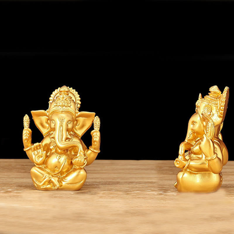 Nimara Ritual Ganesh Ganpati Elephant Statue Transformation Home Resin Decoration