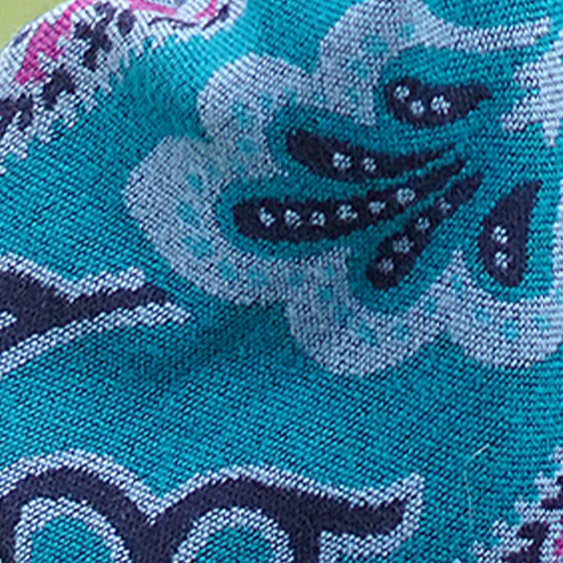 Nimara Ritual Tibetan Geometric Horizontal Stripe Flowers Pattern Shawl Fall Winter Warm Soft Scarf Wrap