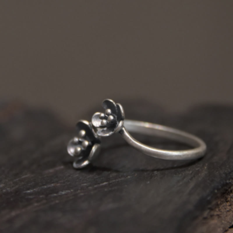 Nimara Ritual 925 Sterling Silver Flowers Ring