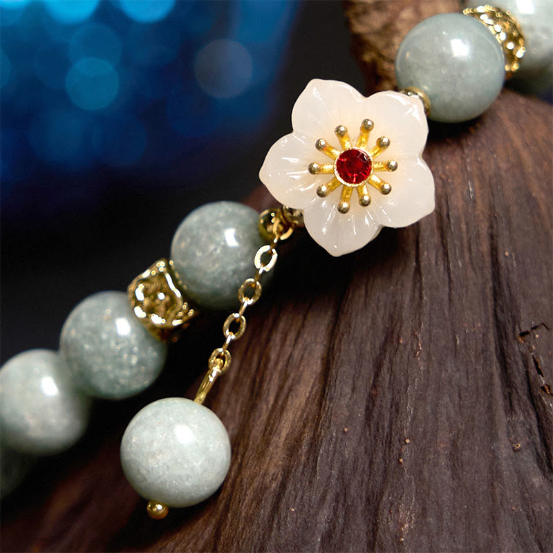 Nimara Ritual Jade Abundance Flower Bracelet
