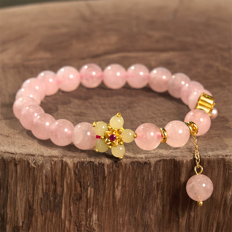 Nimara Ritual Pink Crystal Citrine Flower Warmth Bracelet