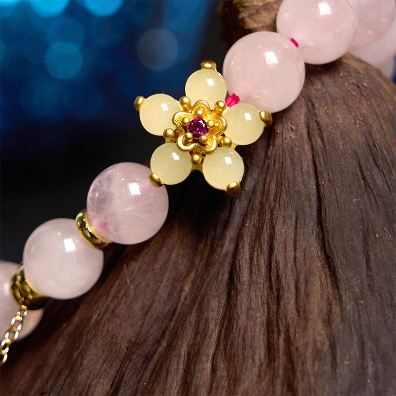Nimara Ritual Pink Crystal Citrine Flower Warmth Bracelet
