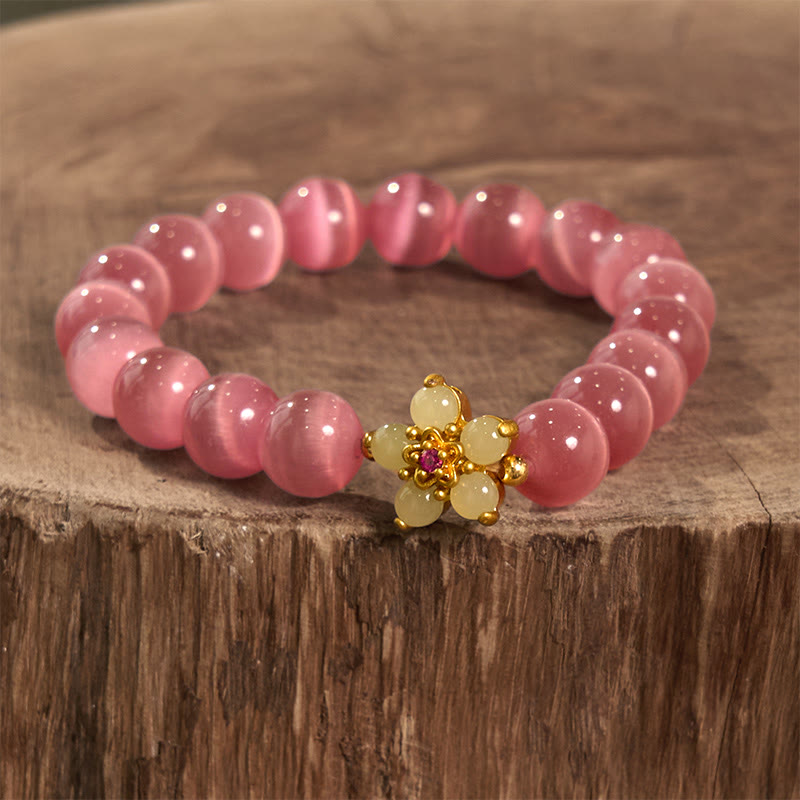 Nimara Ritual Cat's Eye Chrysoberyl Flower Love Bracelet