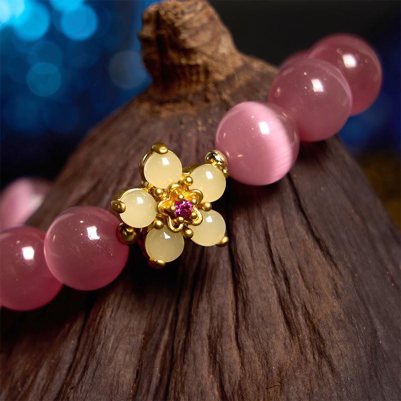 Nimara Ritual Cat's Eye Chrysoberyl Flower Love Bracelet