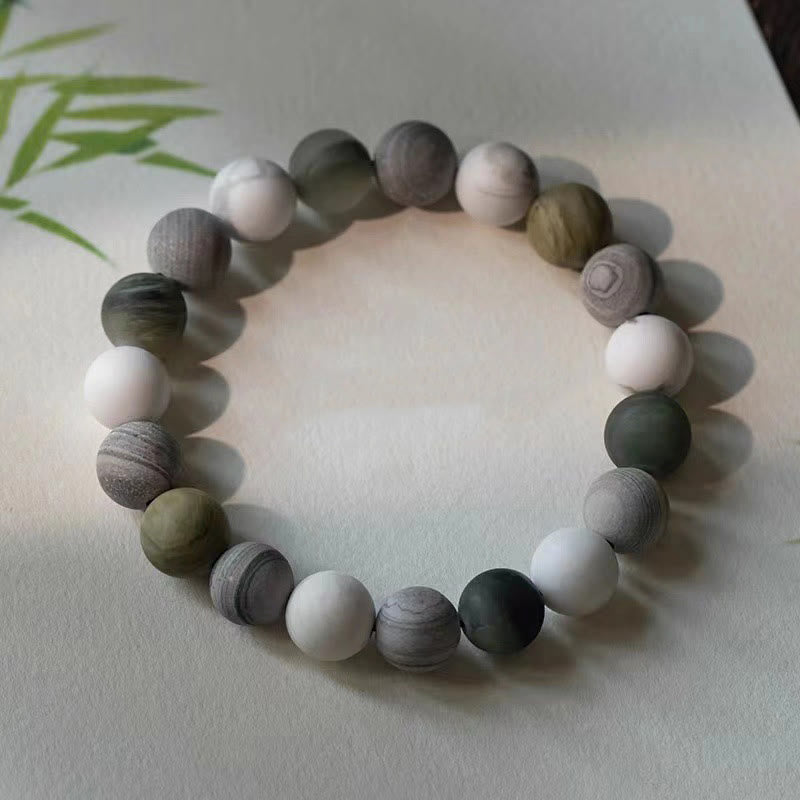 Nimara Ritual White Turquoise Picasso Jasper Green Calcite Blessing Bracelet