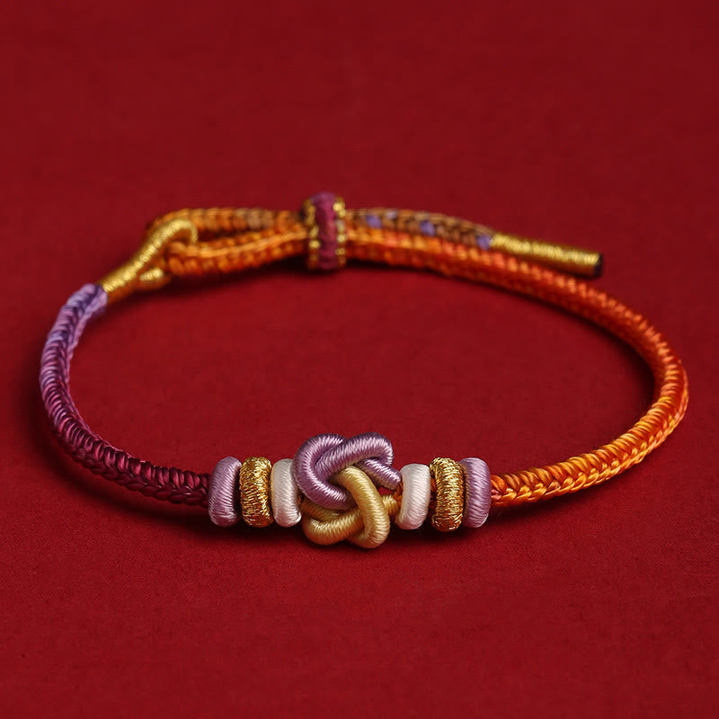 Nimara Ritual Colorful String Heart Knot Protection Braided Bracelet