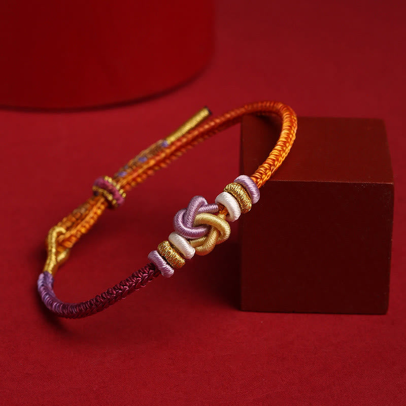 Nimara Ritual Colorful String Heart Knot Protection Braided Bracelet