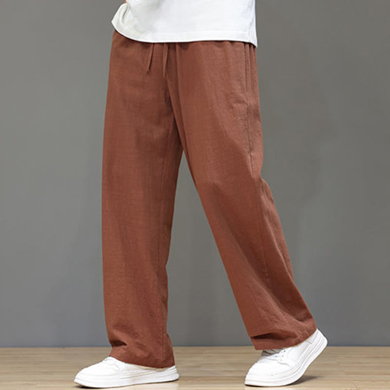 Nimara Ritual Summer Men's Straight Leg Pants With Pockets