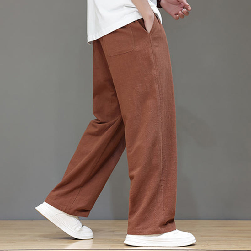 Nimara Ritual Summer Men's Straight Leg Pants With Pockets