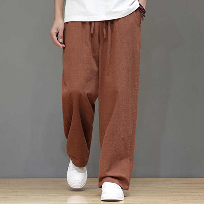 Nimara Ritual Summer Men's Straight Leg Pants With Pockets