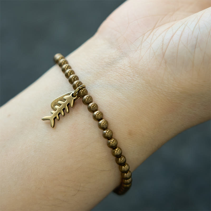 Nimara Ritual Brass Copper Fish Bone Healing Bracelet