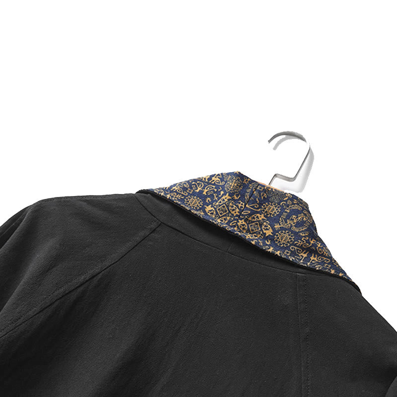 Nimara Ritual Fall Men's Cotton Mid-length Coat Double-sided Jacket