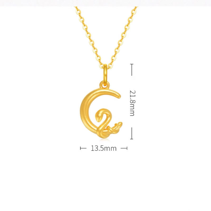 Nimara Ritual 999 Gold Moon Year Of The Snake Luck Necklace Pendant