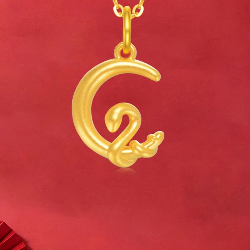 Nimara Ritual 999 Gold Moon Year Of The Snake Luck Necklace Pendant