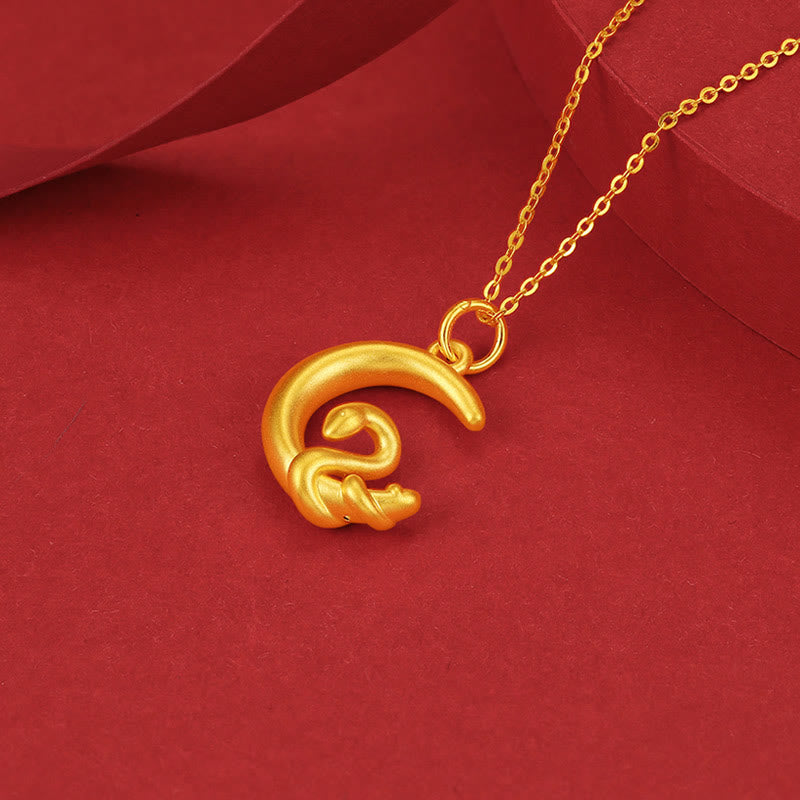 Nimara Ritual 999 Gold Moon Year Of The Snake Luck Necklace Pendant
