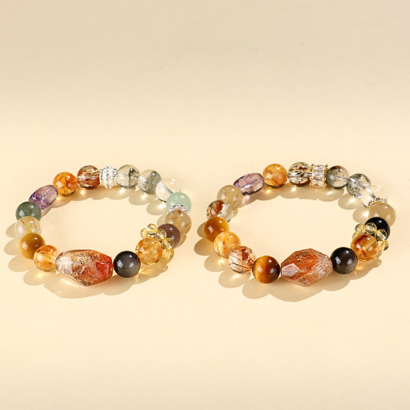 Nimara Ritual Super Seven Crystal Topaz Obsidian Tiger Eye Positivity Bracelet