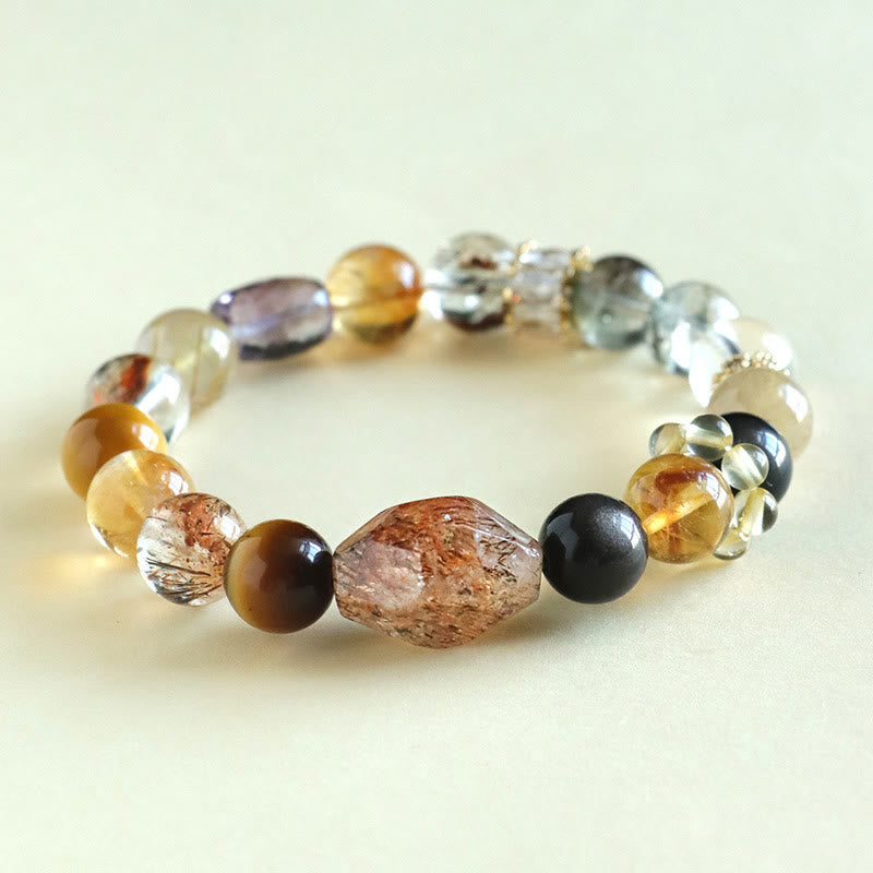 Nimara Ritual Super Seven Crystal Topaz Obsidian Tiger Eye Positivity Bracelet