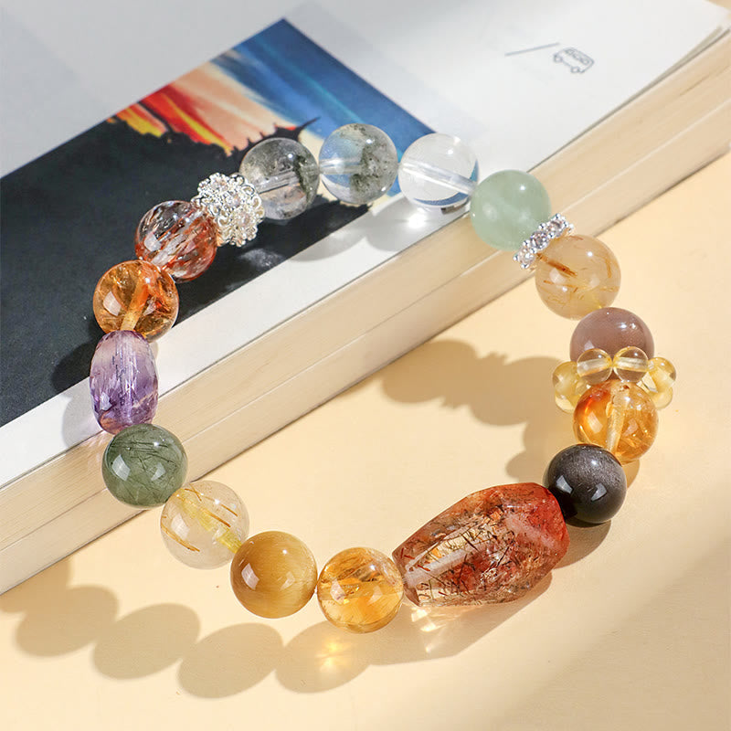 Nimara Ritual Super Seven Crystal Topaz Obsidian Tiger Eye Positivity Bracelet