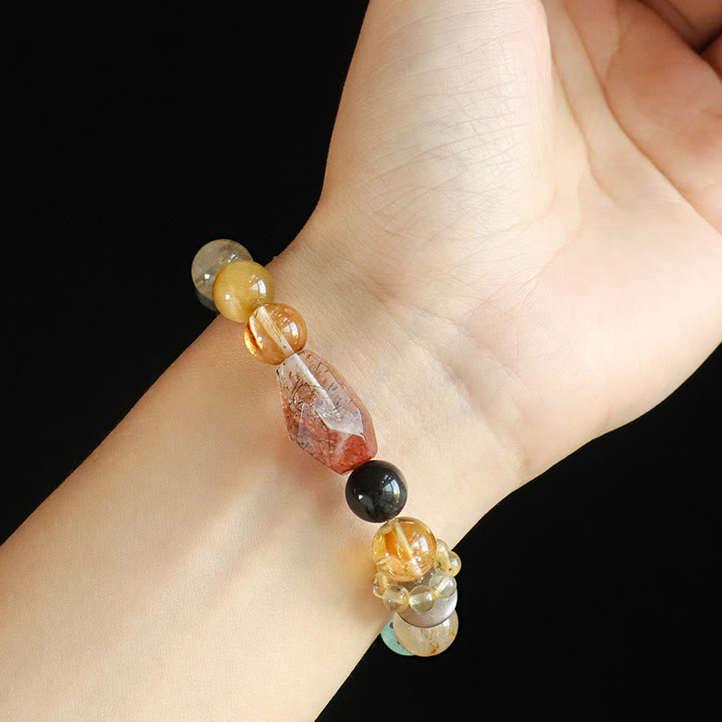 Nimara Ritual Super Seven Crystal Topaz Obsidian Tiger Eye Positivity Bracelet