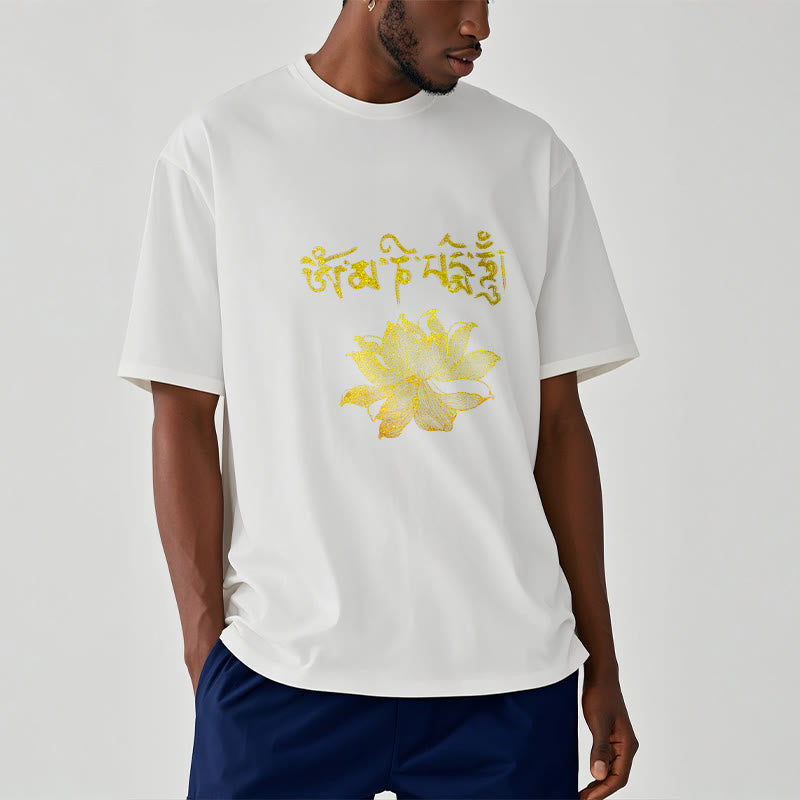 Nimara Ritual Golden Lotus Sanskrit Tee T-shirt