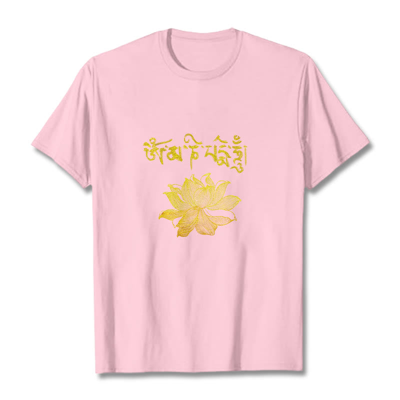 Nimara Ritual Golden Lotus Sanskrit Tee T-shirt