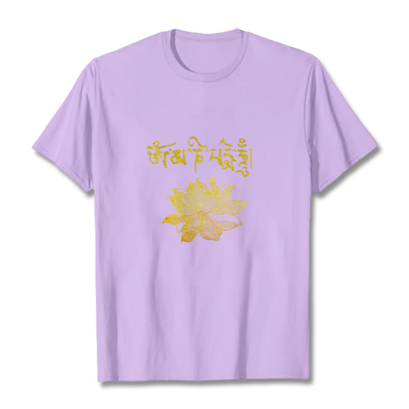 Nimara Ritual Golden Lotus Sanskrit Tee T-shirt