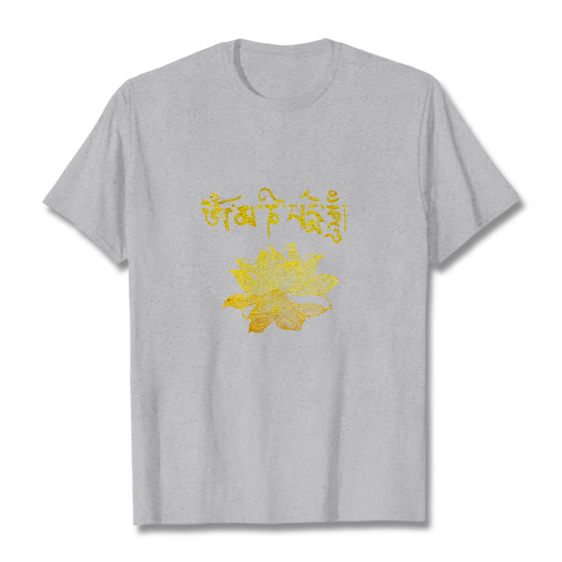 Nimara Ritual Golden Lotus Sanskrit Tee T-shirt